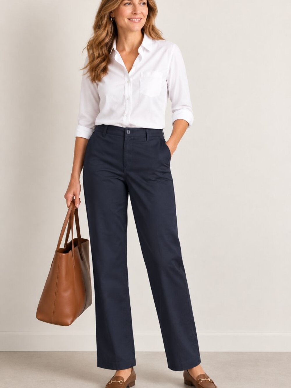 L.L.Bean NWT Bayside Twill Perfect Fit Pants Black Size 16 Regular Wrinkle Free